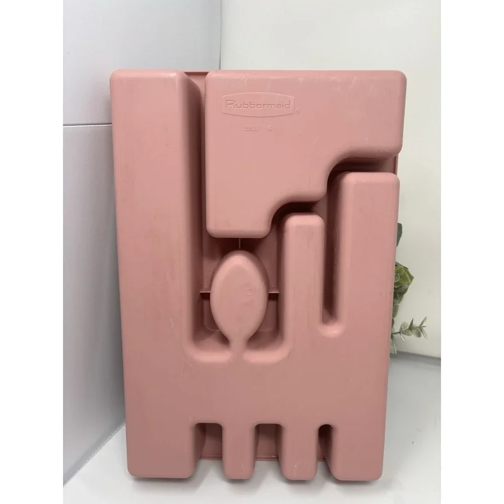 Vintage Rubbermaid‎ Silverware Tray Flatware Utensil Holder Dusty Pink #2921